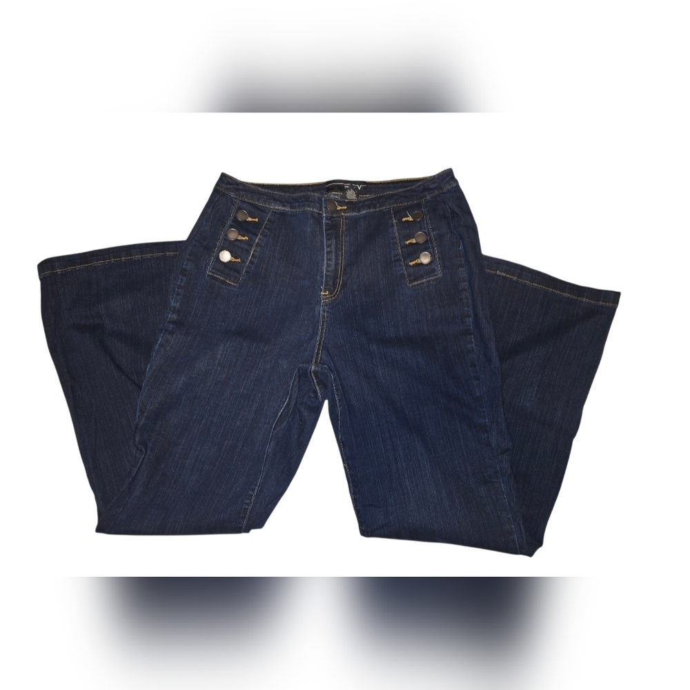 The Venezia Women's Bootcut Jeans, Darkwash Size 18